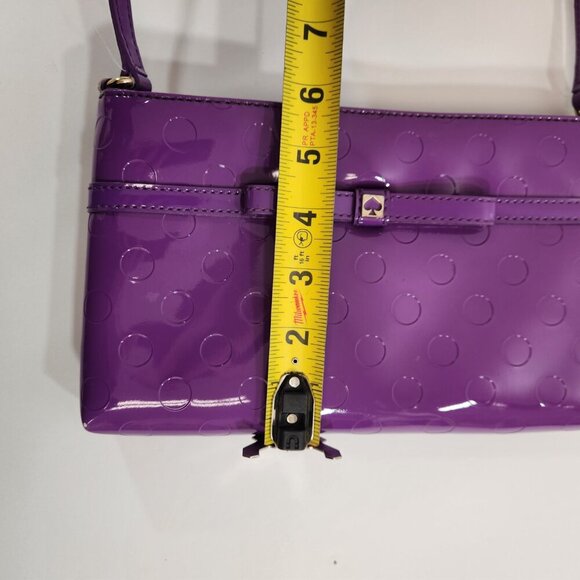 Kate Spade Purple Embossed Patent Leather Purse Handbag - Picture 10 of 10